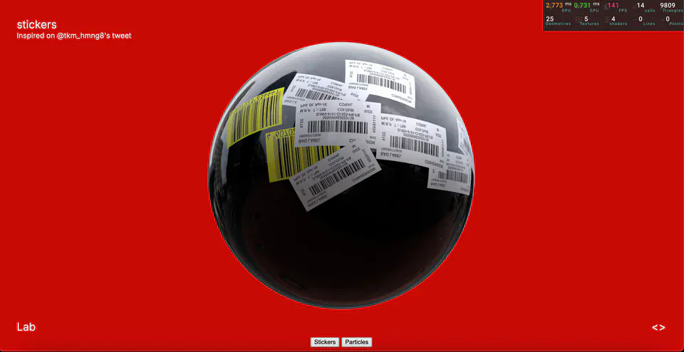 Stickers: calcos sobre una esfera