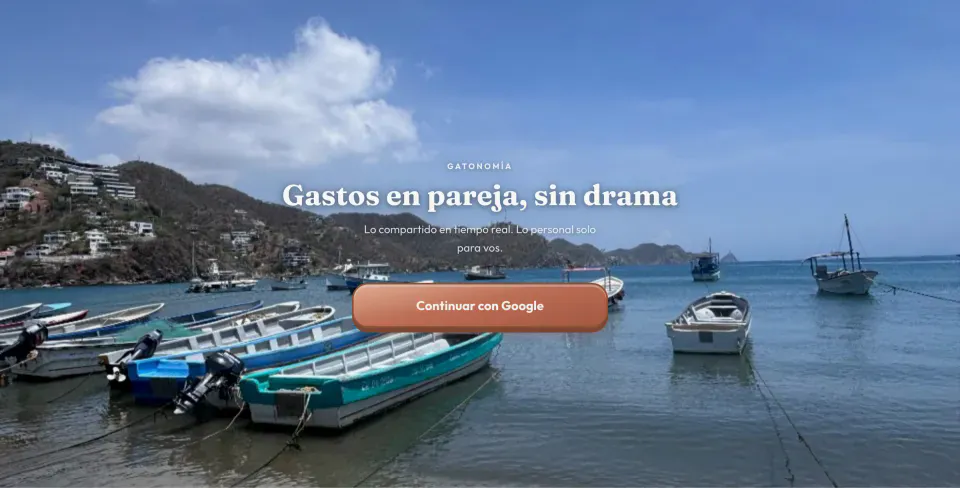 Gatonomía: gastos en pareja, con login de Google